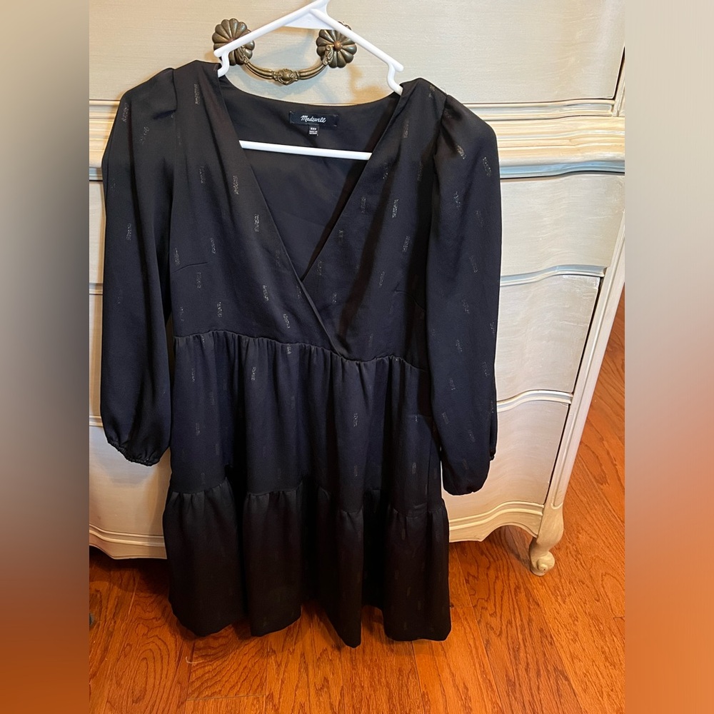 Madewell metallic jacquard dress